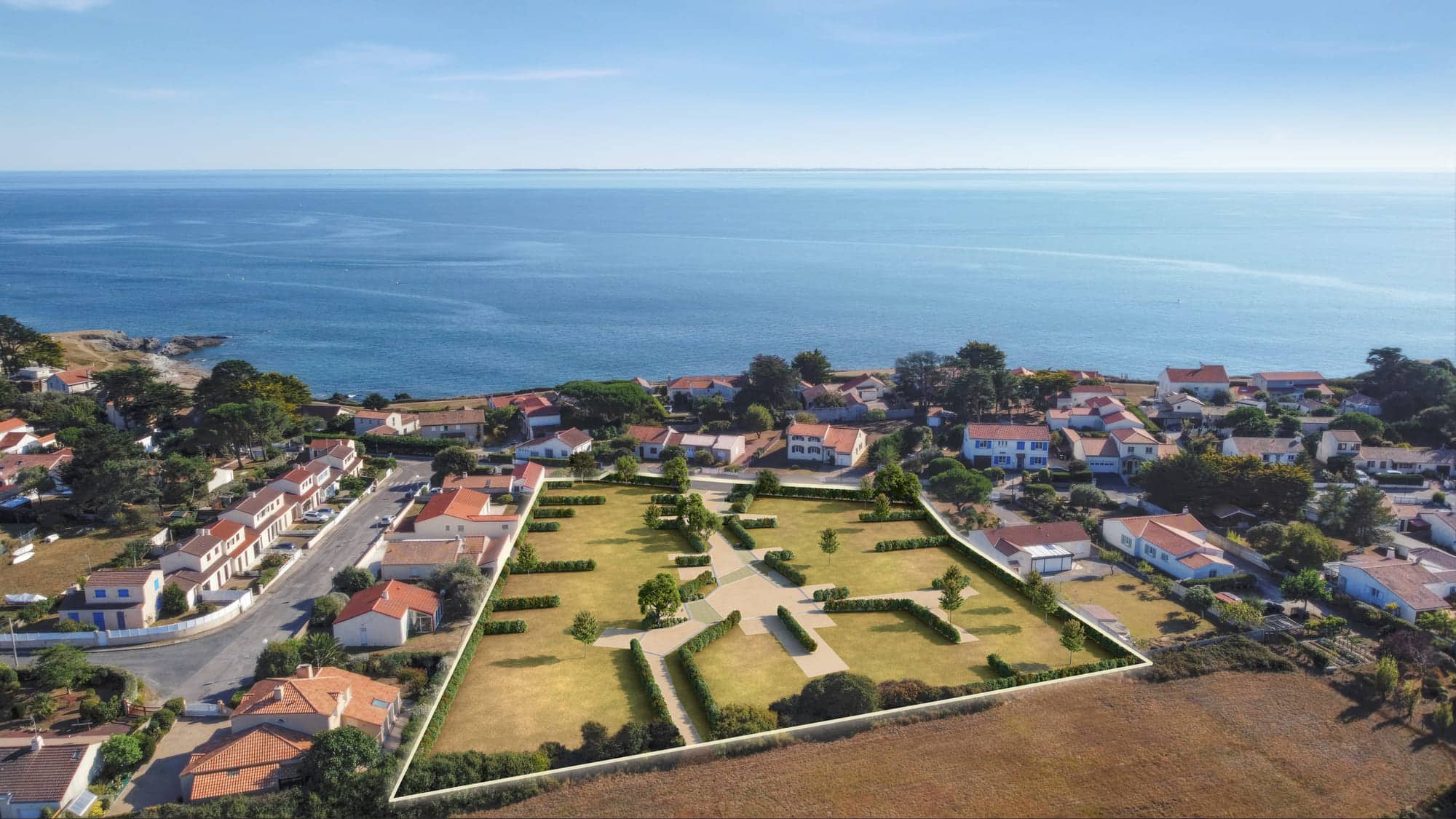 Vue aérienne avec insertion opération Rivage